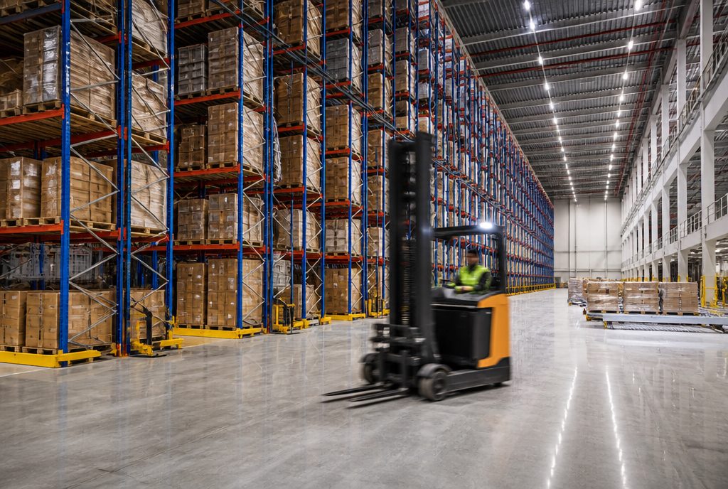 Modern automated distribution warehouse