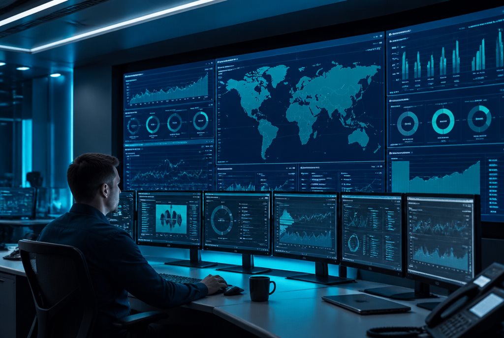 Uptime network operations centre monitoring screens